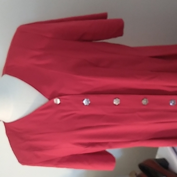 Vintage 80s Kathy Lee red dress 💃 sz 12 - Picture 2 of 5